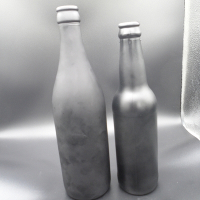 Black beer glass bottle