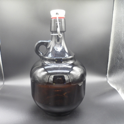 Ceramic swing top amber growler