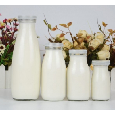 Milk juice glass bottle