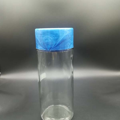 Round shape tea water glass bottle with cap