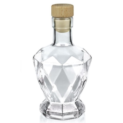 New designed diamond shape glass bottle 