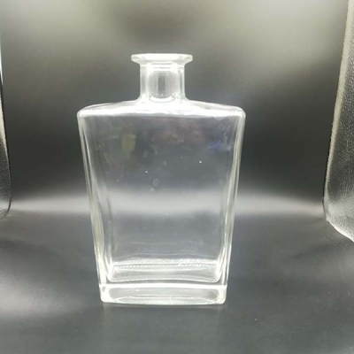 Gin glass bottle rectangle shape square