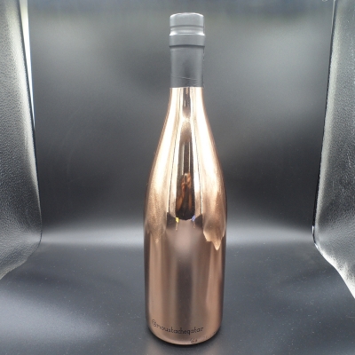 Rose gold champagne bottle electroplated